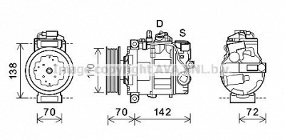 AVA QUALITY COOLING aik381 -  Компрессор, кондиционер